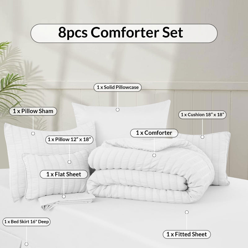 Luxury 10-Piece Bedding Set with Plush Comforter