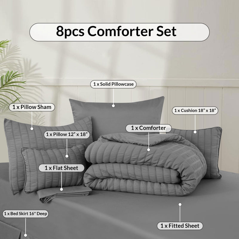 Luxury 10-Piece Bedding Set with Plush Comforter