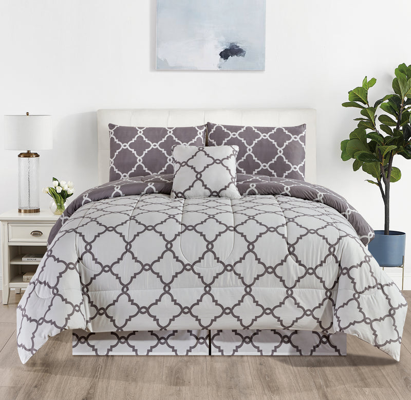 | Quatrefoil Grey