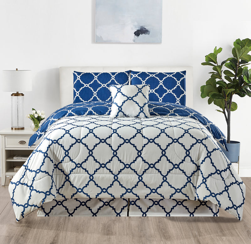 | Quatrefoil Navy