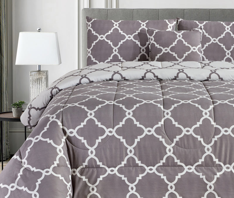 | Quatrefoil Grey