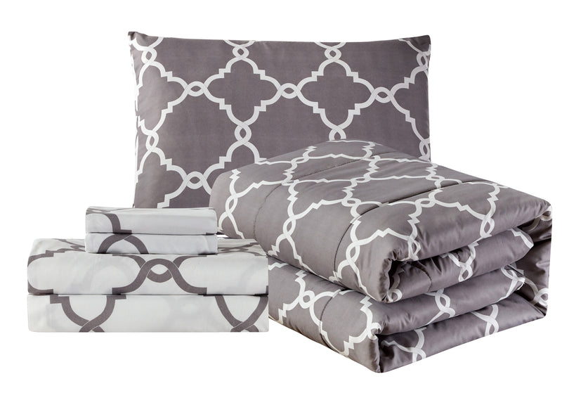 | Quatrefoil Grey