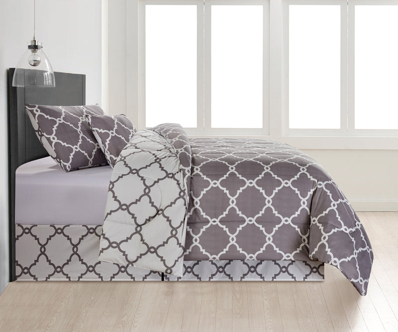 | Quatrefoil Grey