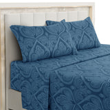 4-Piece Paisley Design Bed Sheet Set | Deep Pocket | Flat, Fitted & Pillowcases