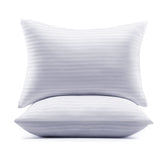 2-Pack Cotton Stripe Plush Bed Pillows