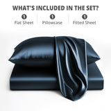Silky Soft 4-Piece Satin Sheet Set | Deep Pocket | Wrinkle-Free Easy Care Bedding