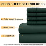 Premium 6-Piece Deep Pocket Bed Sheets Set