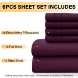 Premium 6-Piece Deep Pocket Bed Sheets Set