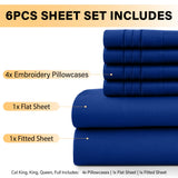 Premium 6-Piece Deep Pocket Bed Sheets Set