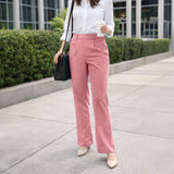 Women’s Stretch Work Pants on a model – Lux Decor