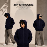Cloud Zip Oversized Hoodie on a model – Lux Decor