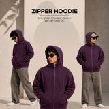 Cloud Zip Oversized Hoodie on a model – Lux Decor