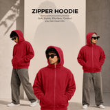 Cloud Zip Oversized Hoodie on a model – Lux Decor