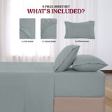 4-Piece Deep Pocket Bed Sheets Set – Ultra Soft & All-Season Comfort