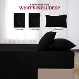 4-Piece Deep Pocket Bed Sheets Set – Ultra Soft & All-Season Comfort