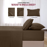 4-Piece Deep Pocket Bed Sheets Set – Ultra Soft & All-Season Comfort