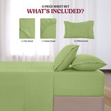 4-Piece Deep Pocket Bed Sheets Set – Ultra Soft & All-Season Comfort