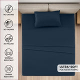 4-Piece Deep Pocket Bed Sheets Set – Ultra Soft & All-Season Comfort