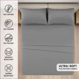 4-Piece Deep Pocket Bed Sheets Set – Ultra Soft & All-Season Comfort