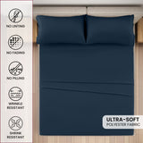4-Piece Deep Pocket Bed Sheets Set – Ultra Soft & All-Season Comfort