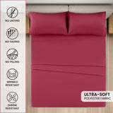 4-Piece Deep Pocket Bed Sheets Set – Ultra Soft & All-Season Comfort
