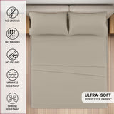 4-Piece Deep Pocket Bed Sheets Set – Ultra Soft & All-Season Comfort