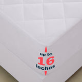 Quilted Fitted Fully Cover Mattress Topper - Fitted mattress cover