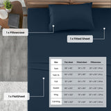 4-Piece Deep Pocket Bed Sheets Set – Ultra Soft & All-Season Comfort