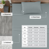 4-Piece Deep Pocket Bed Sheets Set – Ultra Soft & All-Season Comfort