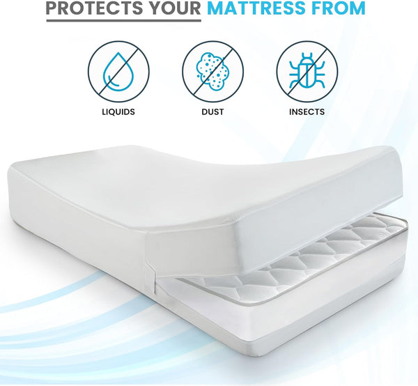 Waterproof Mattress Protector | Soft, and Breathable Encasement Cover