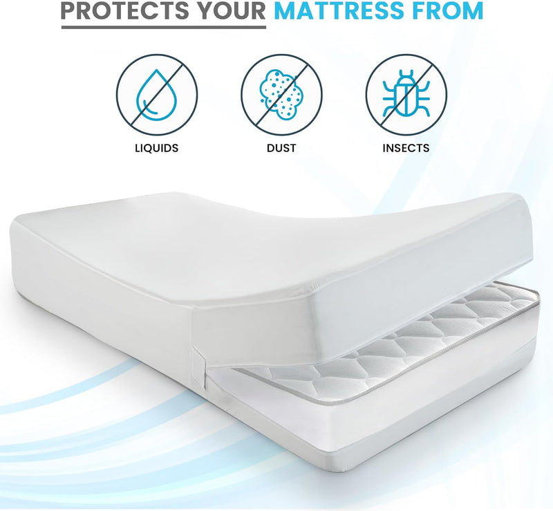 Waterproof Mattress Protector | Soft, and Breathable Encasement Cover