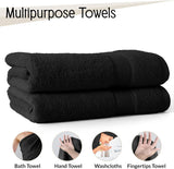 6 Pack Bath Towel Set 100% Cotton Bathroom Towel Set