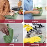100% Cotton Kitchen Towels (Set of 6) | Terry Cloth | 16x26 inches