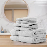 6 Pack Bath Towel Set 100% Cotton Bathroom Towel Set