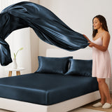 Silky Soft 4-Piece Satin Sheet Set | Deep Pocket | Wrinkle-Free Easy Care Bedding
