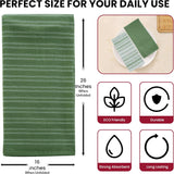 100% Cotton Kitchen Towels (Set of 6) | Terry Cloth | 16x26 inches