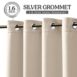 Set of 2 Thermal Blackout Curtains for Bedroom and Living Room