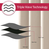 Set of 2 Thermal Blackout Curtains for Bedroom and Living Room