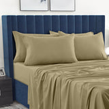 Beige 6-Piece Deep Pocket Bed Sheet Set – Lux Decor