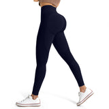 Black Women’s High-Waist Seamless Sports Leggings – Lux Decor