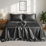 Silky Soft 4-Piece Satin Sheet Set | Deep Pocket | Wrinkle-Free Easy Care Bedding