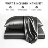 Silky Soft 4-Piece Satin Sheet Set | Deep Pocket | Wrinkle-Free Easy Care Bedding