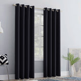 Set of 2 Thermal Blackout Curtains for Bedroom and Living Room