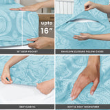 4-Piece Paisley Design Bed Sheet Set | Deep Pocket | Flat, Fitted & Pillowcases