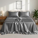 Silky Soft 4-Piece Satin Sheet Set | Deep Pocket | Wrinkle-Free Easy Care Bedding