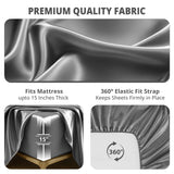 Silky Soft 4-Piece Satin Sheet Set | Deep Pocket | Wrinkle-Free Easy Care Bedding