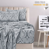 4-Piece Paisley Design Bed Sheet Set | Deep Pocket | Flat, Fitted & Pillowcases