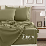 Green Sage 6-Piece Deep Pocket Bed Sheet Set – Lux Decor