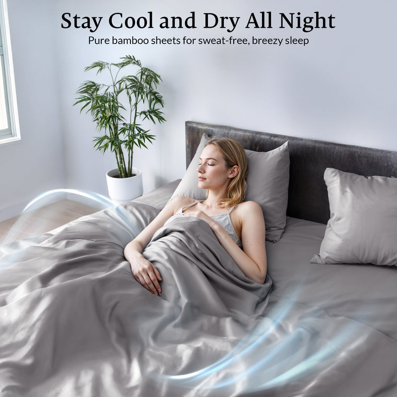 4-Piece 100% Organic Bamboo Viscose Sheet Set