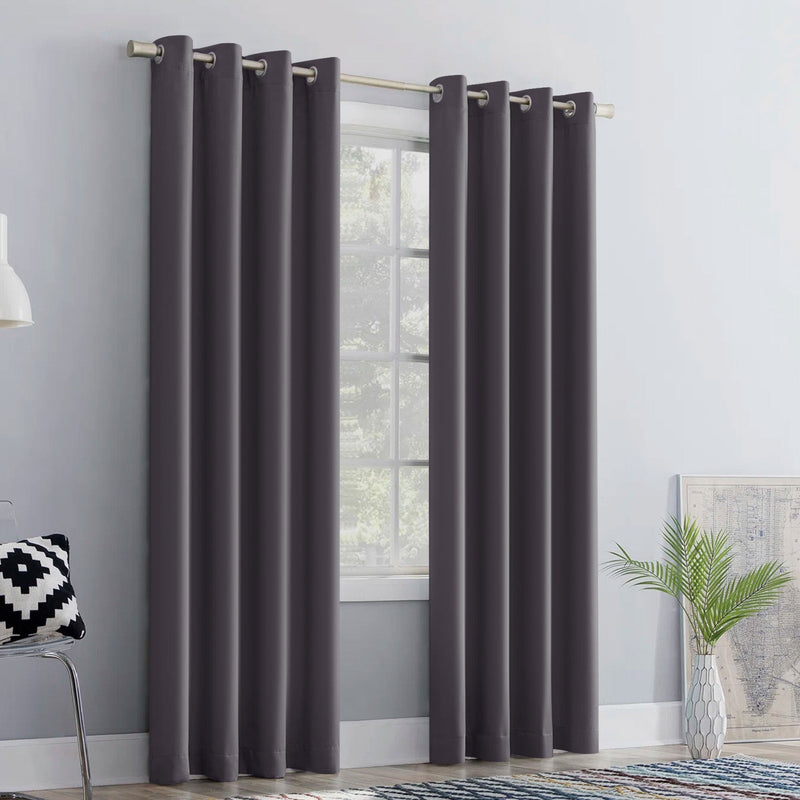 Set of 2 Thermal Blackout Curtains for Bedroom and Living Room
